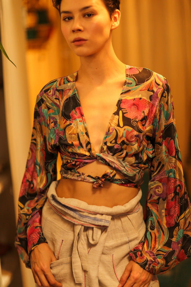 SILK WRAP TOP AURELIA - MOMO STUDIO BERLIN - Berlin Concept Store - sustainable & ethical fashion