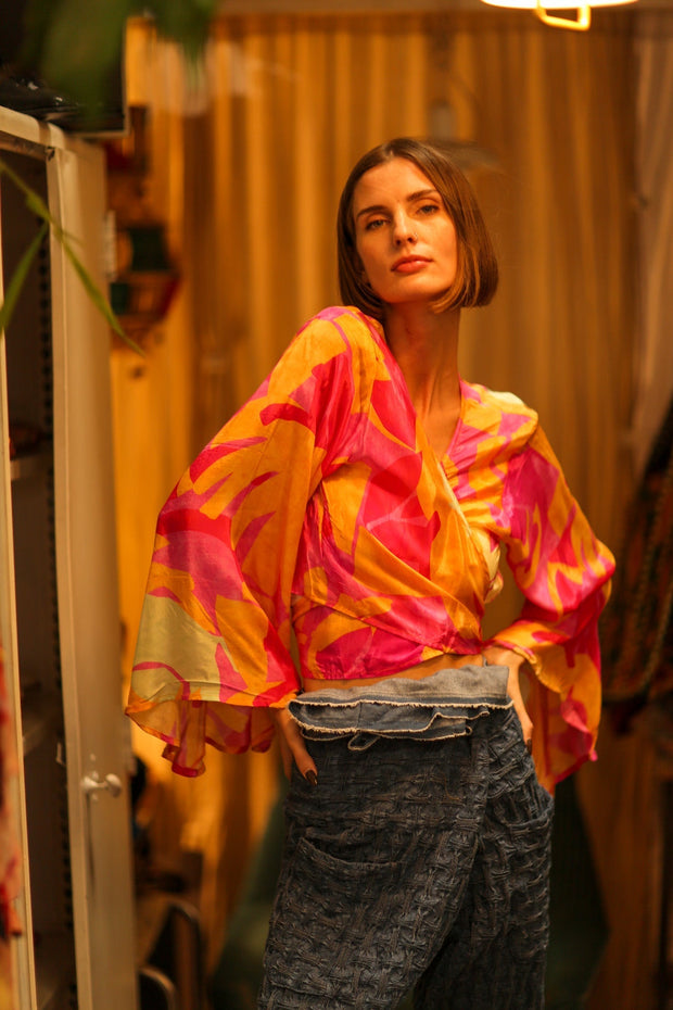 SILK WRAP TOP AURELIA URA - MOMO STUDIO BERLIN - Berlin Concept Store - sustainable & ethical fashion