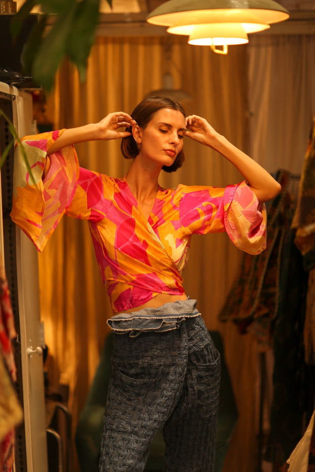 SILK WRAP TOP AURELIA URA - MOMO STUDIO BERLIN - Berlin Concept Store - sustainable & ethical fashion