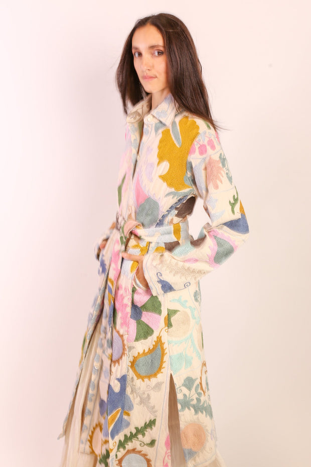 SUZANI COAT LEEF - sustainably made MOMO NEW YORK sustainable clothing, slow fashion