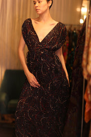 VICTORIA SILK DRESS KIMBER - BANGKOK TAILOR CLOTHING STORE - HANDMADE CLOTHING