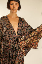 XL SILK KIMONO BINA - sustainably made MOMO NEW YORK sustainable clothing, new slow fashion