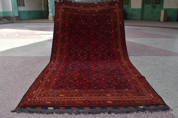 6.3 x 3.5 Ft, Vintage Afghan rug 6x4, Small area Turkoman Gargi Bashiri rug, Afghan Tribal rug, Oriental rug, - sustainably made MOMO NEW YORK sustainable clothing, rug slow fashion