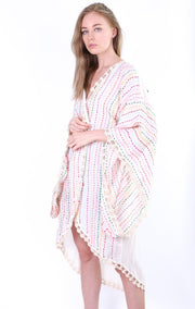 ANGEL WINGS EMBROIDERED CROCHET KIMONO BILA - sustainably made MOMO NEW YORK sustainable clothing, crochet slow fashion