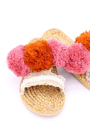 ARUBA POM POM SANDAL - sustainably made MOMO NEW YORK sustainable clothing, preorder slow fashion