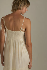 ASTREA IVORY DRESS - sustainably made MOMO NEW YORK sustainable clothing, dress slow fashion