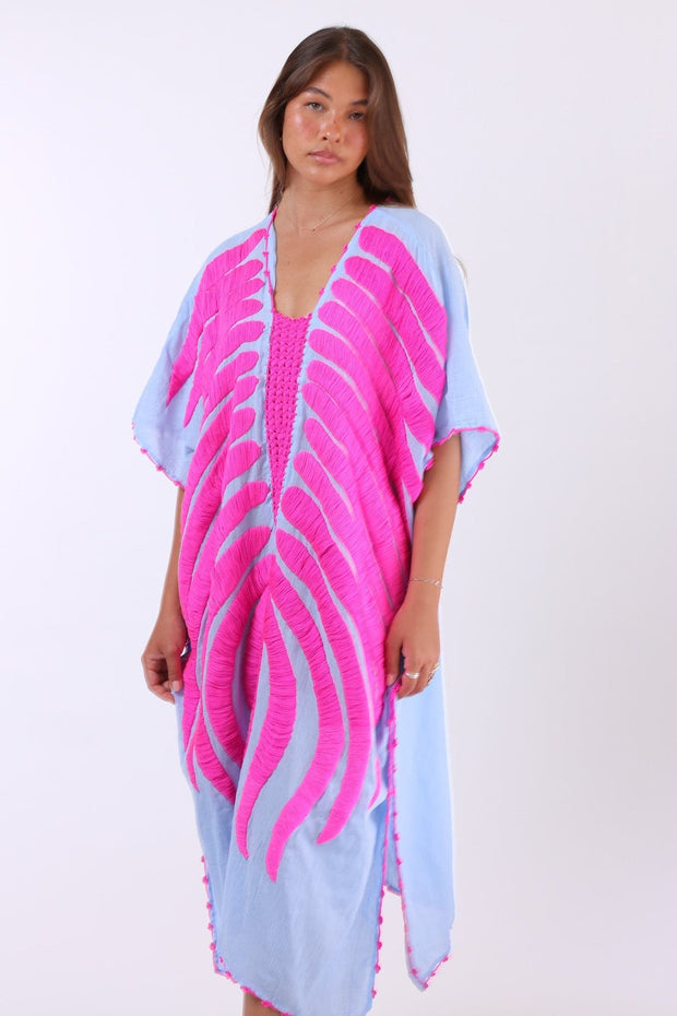 BEACH KAFTAN DRESS MARIE CLAIRE - sustainably made MOMO NEW YORK sustainable clothing, kaftan slow fashion