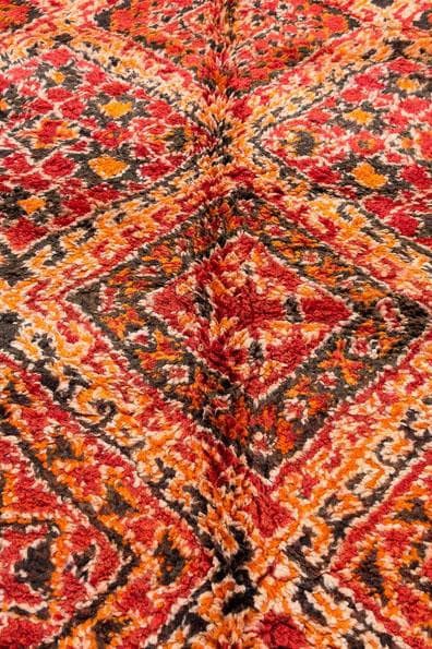 Beautiful Vintage moroccan rug from Beni mguild, berber handmade area rug - sustainably made MOMO NEW YORK sustainable clothing, rug slow fashion