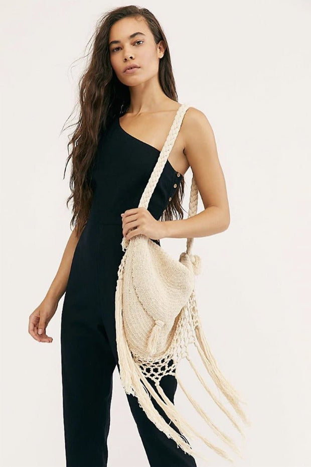 Bohemian Wind Whispers Macrame Shoulder Bag - sustainably made MOMO NEW YORK sustainable clothing, free people slow fashion