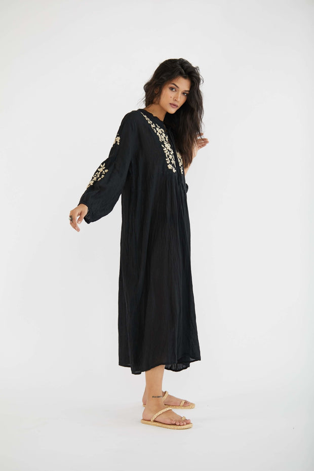 Boho Chic Dress Natalie - sustainably made MOMO NEW YORK sustainable clothing, Boho Chic slow fashion