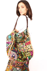 BOHO EMBROIDERED PATCHWORK BAG WILMA - sustainably made MOMO NEW YORK sustainable clothing, offer slow fashion