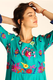 COTTON EMBROIDERED DRESS NELI - sustainably made MOMO NEW YORK sustainable clothing, dress slow fashion