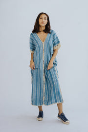 COTTON HEMP KAFTAN DRESS UMA - sustainably made MOMO NEW YORK sustainable clothing, kaftan slow fashion