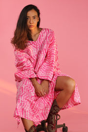 COTTON KAFTAN CHERY - sustainably made MOMO NEW YORK sustainable clothing, wholesale1122 slow fashion