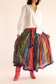 COTTON SKIRT QUINA - sustainably made MOMO NEW YORK sustainable clothing, skirt slow fashion