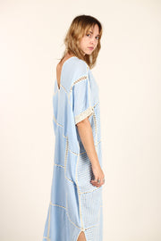 CROCHET EMBROIDERED KAFTAN LUPITA X FREE PEOPLE - sustainably made MOMO NEW YORK sustainable clothing, wholesale1122 slow fashion