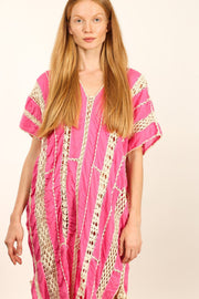 CROCHET KAFTAN SUNKISSED X FREE PEOPLE - sustainably made MOMO NEW YORK sustainable clothing, dress slow fashion