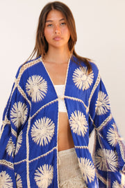 CROCHET KIMONO MAIGRET - sustainably made MOMO NEW YORK sustainable clothing, resort2023 slow fashion