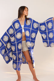 CROCHET KIMONO MAIGRET - sustainably made MOMO NEW YORK sustainable clothing, resort2023 slow fashion