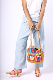 CROCHET SHOULDER CROSS BODY BAG TIBB - sustainably made MOMO NEW YORK sustainable clothing, crochet slow fashion