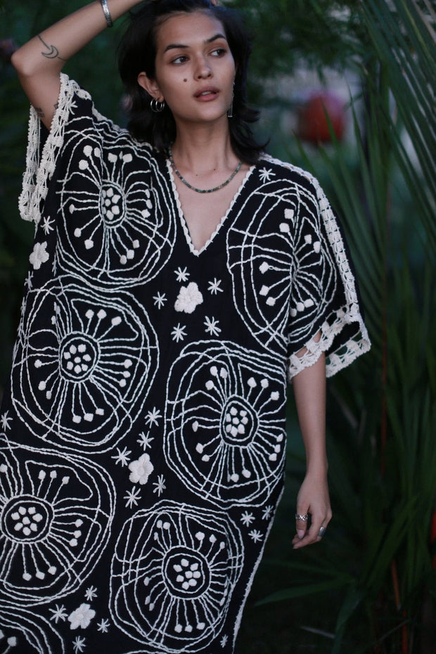 DREAM CITY KAFTAN CAROLINE - sustainably made MOMO NEW YORK sustainable clothing, kaftan slow fashion