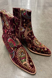 EMBROIDERED BOOTS MELINA - sustainably made MOMO NEW YORK sustainable clothing, boots slow fashion