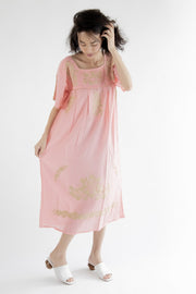 Embroidered Dress Gaughin - sustainably made MOMO NEW YORK sustainable clothing, Boho Chic slow fashion