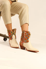 EMBROIDERED INDIAN BOOTS LEEJ - sustainably made MOMO NEW YORK sustainable clothing, boots slow fashion