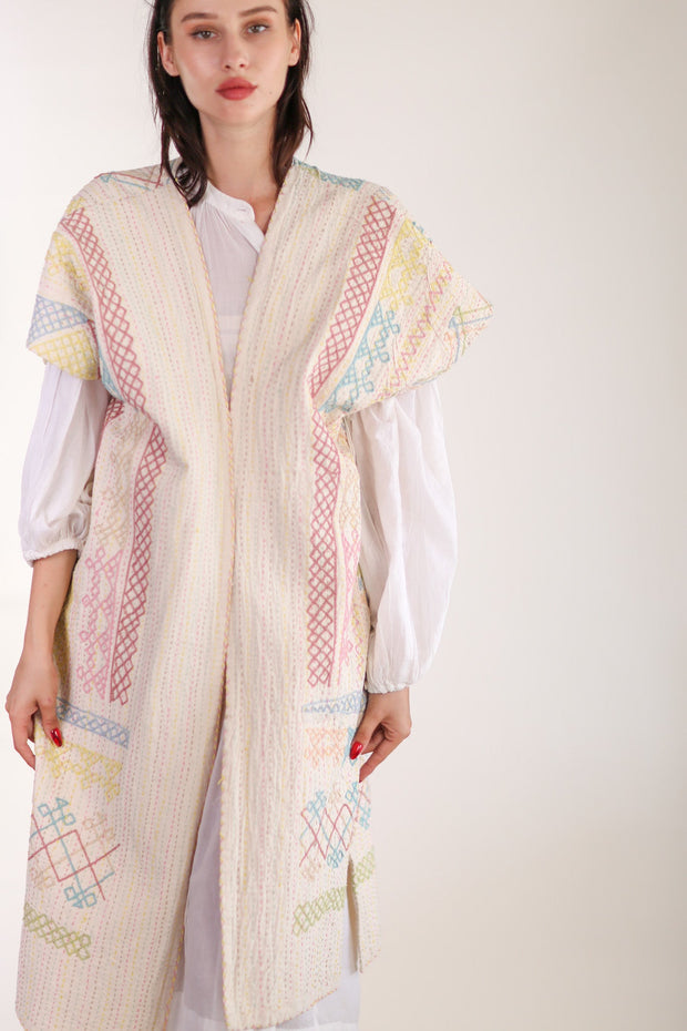 EMBROIDERED KIMONO ANISCHKA - sustainably made MOMO NEW YORK sustainable clothing, slow fashion