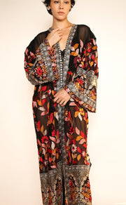 EMBROIDERED KIMONO DUSTER PIERA - sustainably made MOMO NEW YORK sustainable clothing, fall22 slow fashion