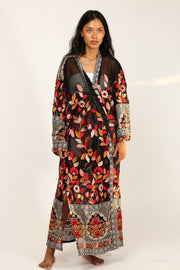 EMBROIDERED KIMONO DUSTER PIERA - sustainably made MOMO NEW YORK sustainable clothing, fall22 slow fashion