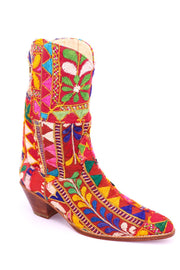 EMBROIDERED PATCHWORK BOOTS SAMSARA - sustainably made MOMO NEW YORK sustainable clothing, boots slow fashion