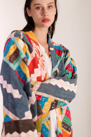 EMBROIDERED PATCHWORK KIMONO HILO - sustainably made MOMO NEW YORK sustainable clothing, slow fashion