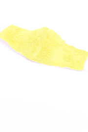 EMBROIDERED SILK COTTON FACE MASK MAYU (YELLOW) - sustainably made MOMO NEW YORK sustainable clothing, offerfm slow fashion