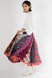 EMBROIDERED SKIRT LOUISE - sustainably made MOMO NEW YORK sustainable clothing, offer slow fashion