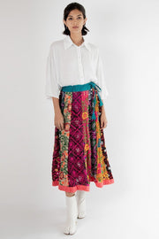 EMBROIDERED SKIRT LOUISE - sustainably made MOMO NEW YORK sustainable clothing, offer slow fashion