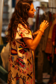 EMBROIDERED TRIBAL KIMONO LIOU - sustainably made MOMO NEW YORK sustainable clothing, Kimono slow fashion