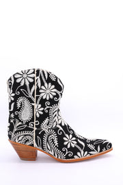 SHORT EMBROIDERED BOOTS LERA - sustainably made MOMO NEW YORK sustainable clothing, resortsamplesale922 slow fashion