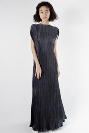 EVENING PLEAT DRESS ONUSA - sustainably made MOMO NEW YORK sustainable clothing, kaftan slow fashion