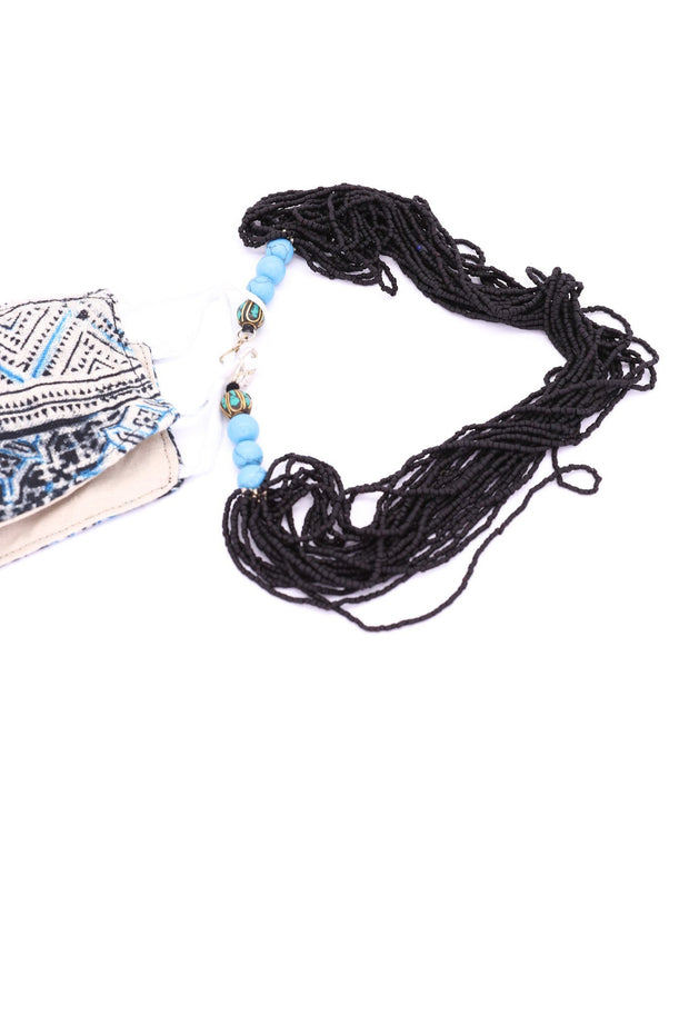 FACE MASK STRAP HOLDER NECKLACE ARABELLA - sustainably made MOMO NEW YORK sustainable clothing, offerfm slow fashion