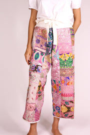 FISHERMAN PANTS EMBROIDERED PATCHWORK GIVA - sustainably made MOMO NEW YORK sustainable clothing, pants slow fashion