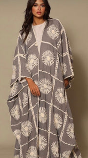 FLORA HAND CROCHET KIMONO - sustainably made MOMO NEW YORK sustainable clothing, crochet slow fashion