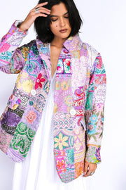 FRIDA VINTAGE PATCHWORK BLAZER X FREE PEOPLE - sustainably made MOMO NEW YORK sustainable clothing, fall22 slow fashion