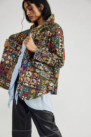 FRIDA VINTAGE PATCHWORK BLAZER X FREE PEOPLE - sustainably made MOMO NEW YORK sustainable clothing, fall22 slow fashion