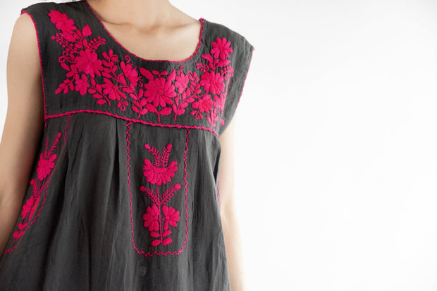 Hand Embroidered Boho Dress Helen - sustainably made MOMO NEW YORK sustainable clothing, Boho Chic slow fashion