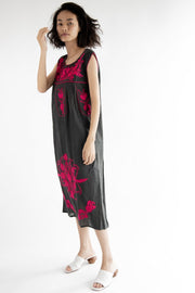 Hand Embroidered Boho Dress Helen - sustainably made MOMO NEW YORK sustainable clothing, Boho Chic slow fashion