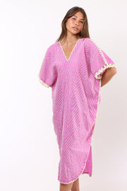 HAND EMBROIDERED KAFTAN MALIA - sustainably made MOMO NEW YORK sustainable clothing, kaftan slow fashion