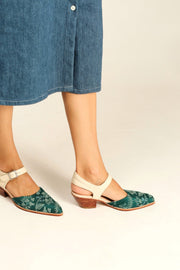 HEELED SANDALS INDIA - sustainably made MOMO NEW YORK sustainable clothing, resort2023 slow fashion