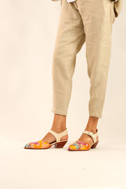 HEELED WESTERN MULES SANDALS SINDA - sustainably made MOMO NEW YORK sustainable clothing, sandals slow fashion