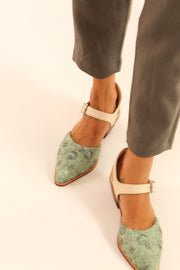 HEELED WESTERN SANDALS EVIN - sustainably made MOMO NEW YORK sustainable clothing, sandals slow fashion